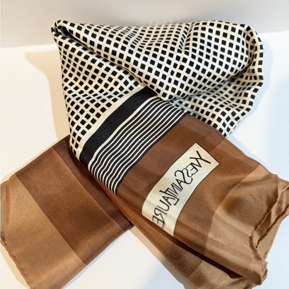 Yves Saint Laurent#2  Black and Brown Men's Scarf